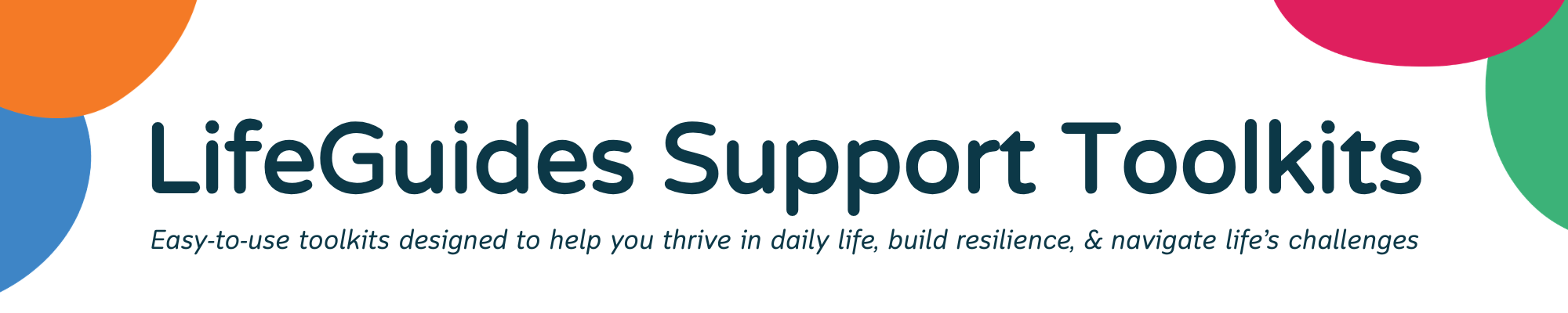 LifeGuides Support Toolkits Banner